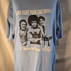 'Damn Right Your Dad Drank It' Graphic Tee - Light Blue